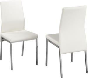 Brassex Amber Dining Chair - Set of 2 - White  (C-744)