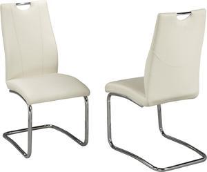 Brassex Poppy Dining Chair  - Set of 2  - White  (C-827 WH)