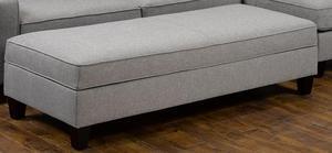 Brassex Mateo Ottoman - Grey  (17603 OTT)