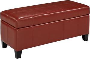 Brassex Storage Ottoman - Red  (2006S RED)