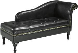 Brassex Storage Chaise - Espresso  (8933)