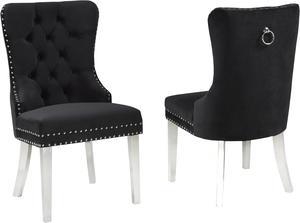 Brassex Benicio Dining Chair - Set of 2 - Black  (445-BK)