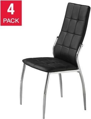 Brassex Orion Dining Chair - Set of 4 - Black  (DC1142-BLK)