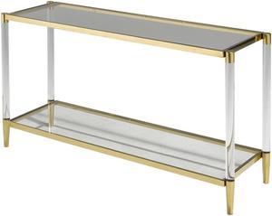 Brassex Emma Console Table - Acrylic/Gold  (1319 S)