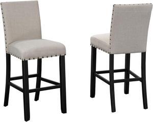 Brassex Counter Stool - Set of 2 - Beige  (162-29 BEI)