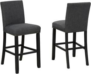 Brassex Counter Stool - Set of 2 - Grey  (162-29 GR)