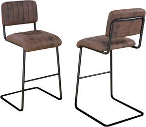 Brassex Damien Counter Stool - Set of 2 - Brown  (HY-80013H-T-26)