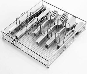 Gibson Home Abbeville 61 Piece Stainless Steel Flatware Set with Wire Caddy 105685.61RM