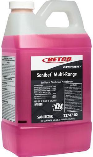 Betco Multi-Range Sanitizer Disinfectant Deodorizer, 2L