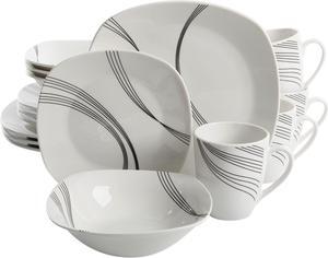 Gibson Overseas Curvation 16 Piece Dinnerware Set