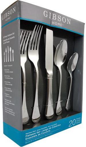 Gibson Overseas Classic Manchester 20 pc Flatware Set - Hollow Handle - Mirror Polished - SS - 2