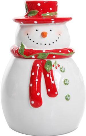 Gibson Overseas Christmas Cookie Jar Jolly Plenitude, 7.5" Snowman Cookie Jar