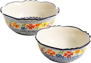 Gibson Home Luxembourg 2 Piece Stoneware Bowl Set
