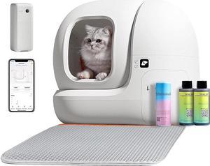 PETKIT Pura Max Self-Cleaning Cat Litter Box (App Control/xSecure/Odor Removal) Free Trash Bags + K3 Smart Air Purifier Spray