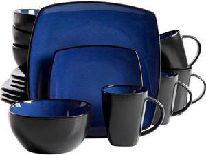Gibson Overseas 68632.16 Soho Lounge Stoneware Blue16Pc