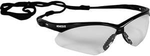 KleenGuard V30 Nemesis Safety Glasses (25676), Clear with Black Frame, 1Pair / Each