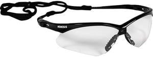KleenGuard V30 Nemesis Safety Glasses (25679), Clear Anti-Fog Lens with Black Frame, 1Pair / Each