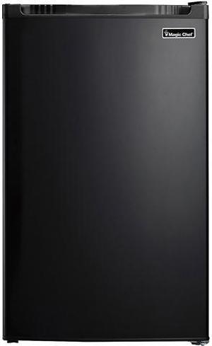 MAGIC CHEF MCBR440B2 4.4 Cu Ft Refrigerator Push Defrost, Black