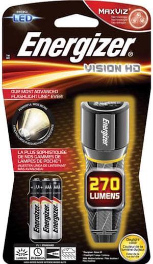 Eveready Vision HD Flashlight - AA - Metal, Alloy - Chrome