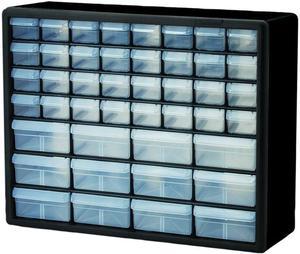 Akro-Mils Storage Cabinets 44 Drawers 20"x6-3/8"x15-13/16" BK/GY 10144