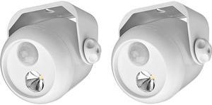 Mr Beams MB302 Wireless Motion Sensing 80 Lumen LED Spotlight, White, 2-Pack