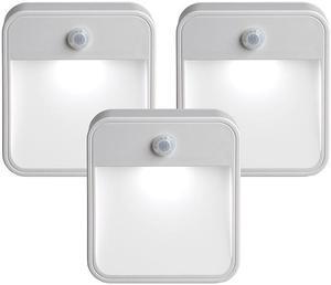 Mr Beams MB723 Wireless Motion Sensing 20 Lumen LED Stick Anywhere Light, White, 3-Pack