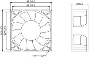 (3-wire -FOO)Original new delta FFB0924SHE 24V 0.60A 9238 9CM inverter dual ball cooling fan