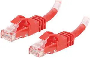 C2G / Cables to Go 03998 Cat6 Snagless Patch Cable, Red (2 Feet/0.60 Meters)