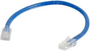 C2G 00962 C2G 6in Cat6 Non-Booted Unshielded (UTP) Network Patch Cable - Blue - Slim Category 6 for Network Device - RJ-45 Male - RJ-45 Male - 6in - Blue