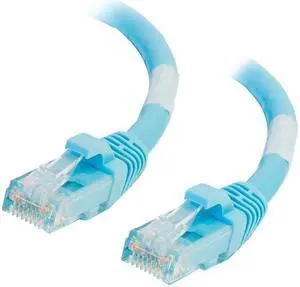 C2G 00757 Cat6a Cable - Snagless Unshielded Ethernet Network Patch Cable, Aqua (1 Foot, 0.30 Meters)