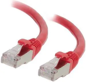 C2G 00847 6ft Cat6 Snagless Shielded (STP) Network Patch Cable - Red - Category 6 for Network Device - RJ-45 Male - RJ-45 Male - Shielded - 6ft - Red
