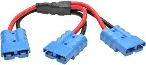 Tripp Lite Y Splitter Cable for Battery Packs Blue 175A DC 1ft (48VDCSPLITTER)