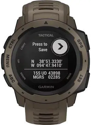 Garmin INSTINCTTTAN Instinct Outdoor GPS Watch - Tan - Tactical Edition