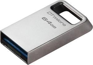 Kingston DataTraveler Micro 64GB USB Flash Drive, Ultra-Small Premium Metal Design, TMC3G2/64GB (2-Pack)