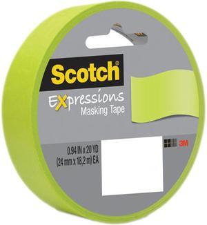 Scotch Decorative Masking Tape 1"X 20 Yards-Lime Green