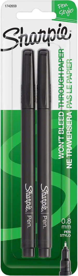 Sharpie Writing Pens 2/Pkg-Black