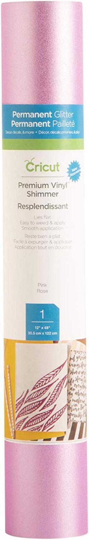 Cricut Premium Shimmer Vinyl Permanent Pink | 1 Roll 12"x48" 2004550