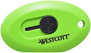 Compact Safety Ceramic Blade Box Cutter, 2.5", Retractable Blade, Green 16474