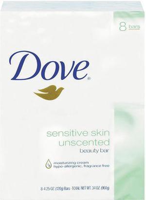 Dove Bar,  Body Soap,  Unscented,  4.25 oz.,  Wrapped,  PK 72 4.25 oz. CB613789
