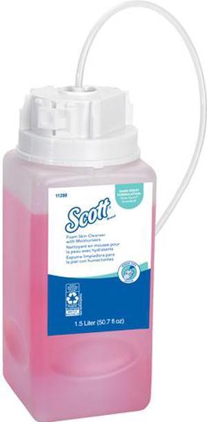 Scott Pro Foam Hand Soap with Moisturizers (11280), Pink, Floral Scent, 1.5L Under-Counter Bottles, 2 Bottles / Case