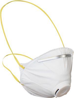 Impact Disposable Dust And Mist Respirator For Hot Conditions, White W/yellow...