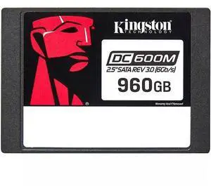 Kingston SEDC600M/960G DC600M 960 GB Solid State Drive - 2.5" Internal - SATA (SATA/600) - Mixed Use - Server Device Supported - 1 DWPD - 1752 TB TBW - 560 MB/s Maximum Read Transfer Rate -256-bit AES