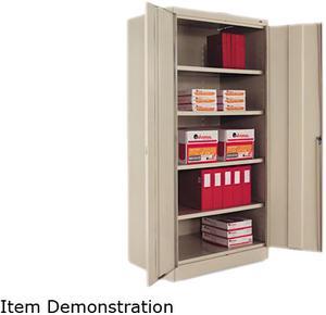 Tennsco 1480PY Standard Storage Cabinet  4 Adjustable Shelves  36 x 24 x 72  Putty