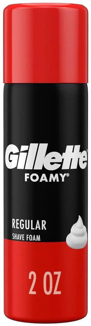 Gillette Foamy Shave Cream, 2 oz Aerosol Spray Can, 48/Carton (14501) Gillette Foamy Shave Cream, 2 oz Aerosol Spray Can, 48/Carton (14501)