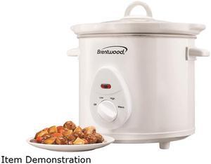 Brentwood 3 Quart Slow Cooker, White SC-135W