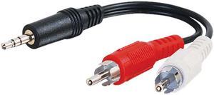 C2G 39942 Value Series One 3.5mm Stereo Male to Two RCA Stereo Male Y-Cable, Black (3 Feet, 0.91 Meters)