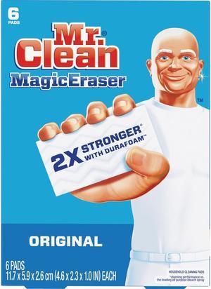 Mr Clean Magic Eraser, 2.3 x 4.6, 1" Thick, White, 6/Pack, 6 Packs/Carton PGC79009
