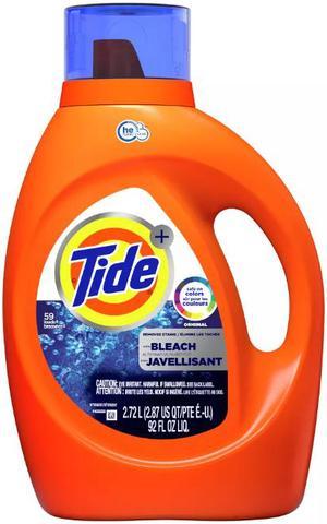 Tide Plus Bleach Alternative Liquid Laundry Detergent (92oz x 4)