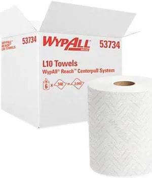 Reach System Roll Towel, 1-Ply, 11 x 7, White, 340/Roll, 6 Rolls/Carton 53734
