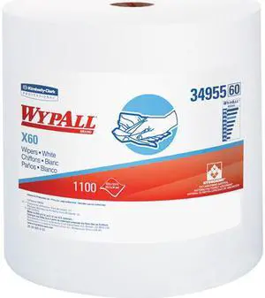 WypAll* X60 Wipers Jumbo Roll 12 1/2 x 13 2/5 1100 Towels/Roll 34955